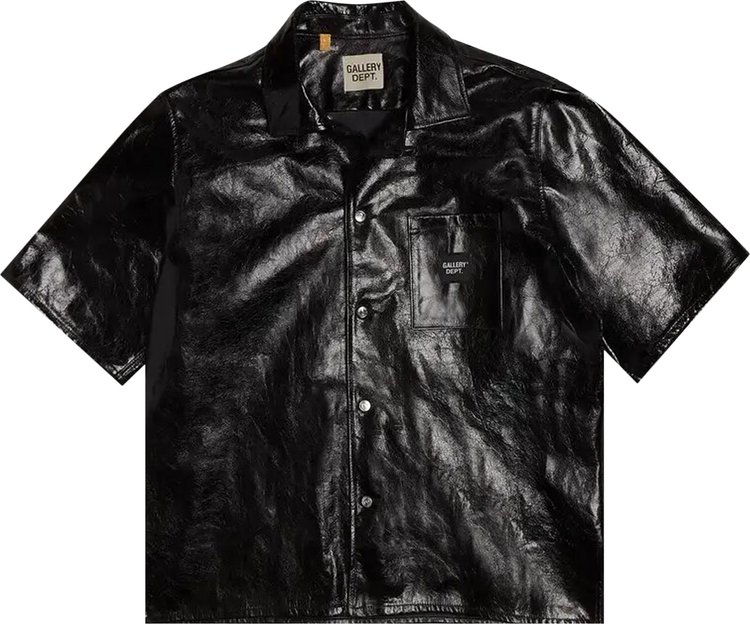 Рубашка Gallery Dept. Leather Parker Shirt 'Black', черный - фото