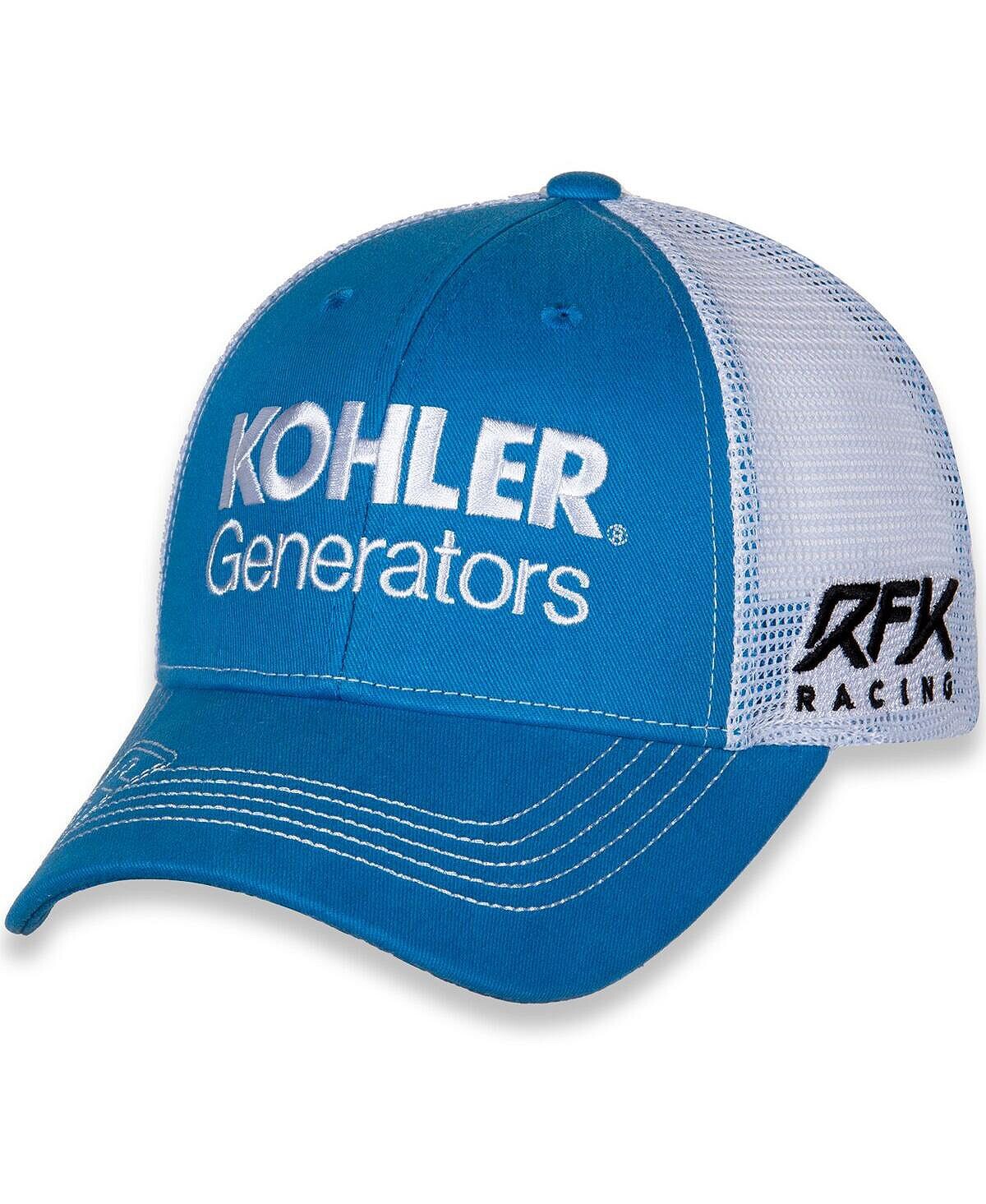

Мужская светло-голубая, белая регулируемая шляпа Brad Keselowski Kohler Rfk Racing