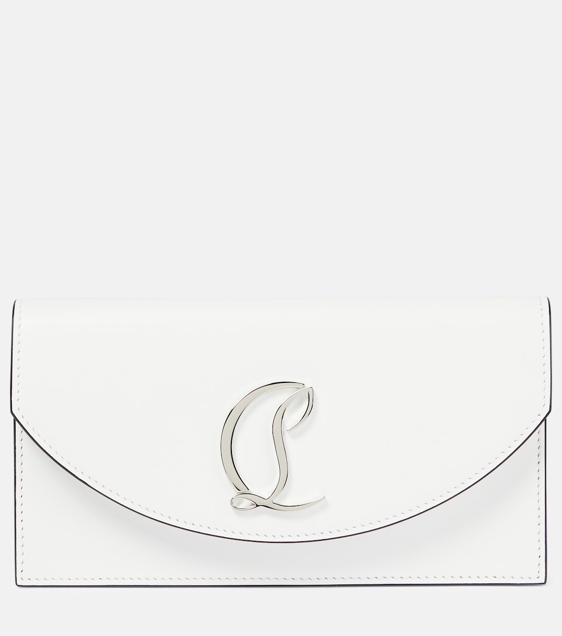

Кожаный клатч Loubi54 Christian Louboutin, белый