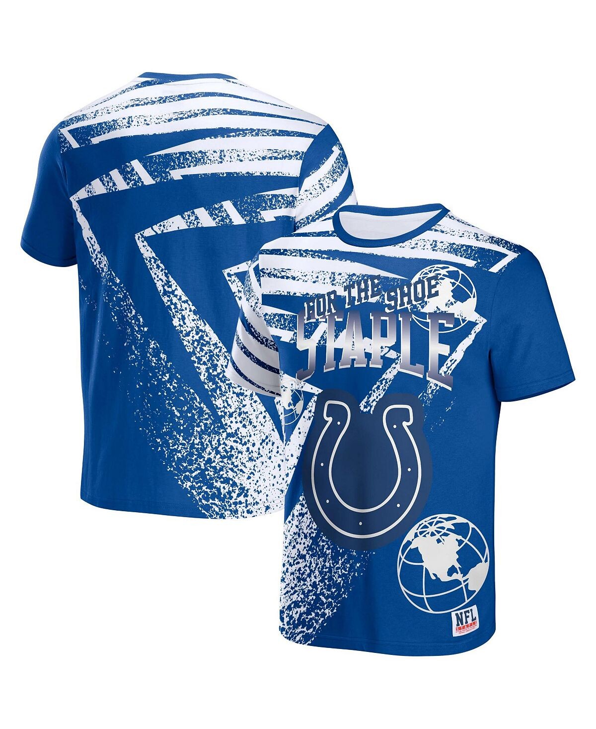 

Мужская футболка с коротким рукавом nfl x staple blue indianapolis colts team slogan с принтом по всей поверхности NFL Properties, синий