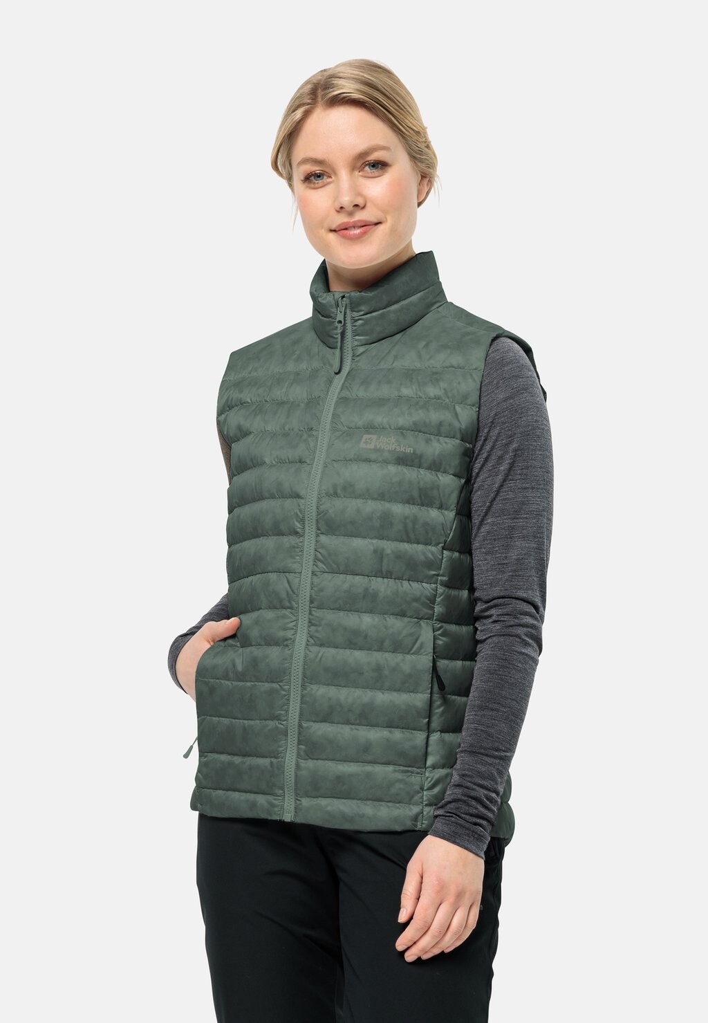 

Жилет PILVI Jack Wolfskin, цвет hedge green
