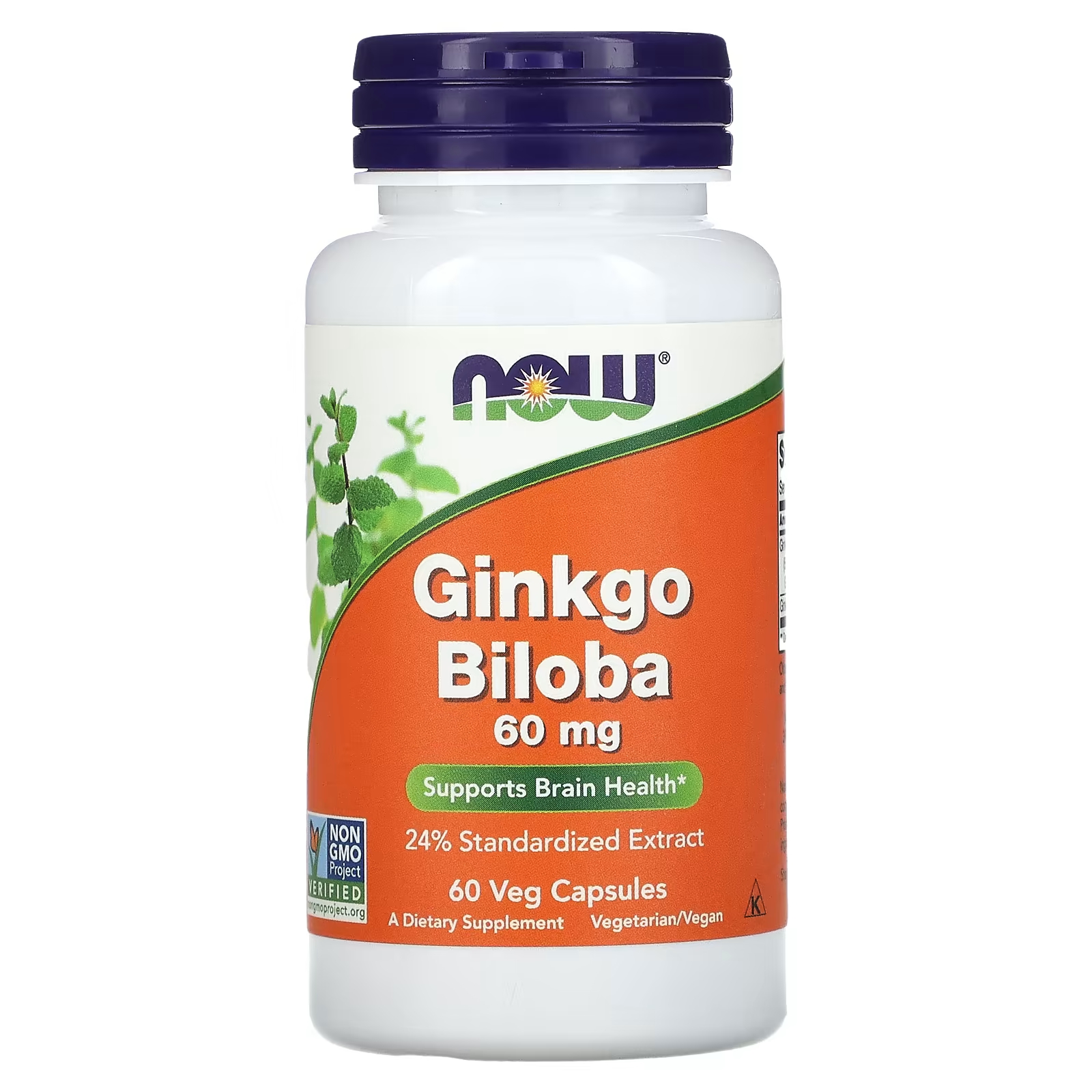 Гинкго билоба NOW Foods, 60 растительных капсул гинкго билоба now foods 60 растительных капсул