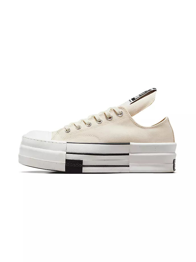 

Низкие кеды Converse x Rick Owens DBL Drkstar Ox Converse, цвет natural ivory black egret