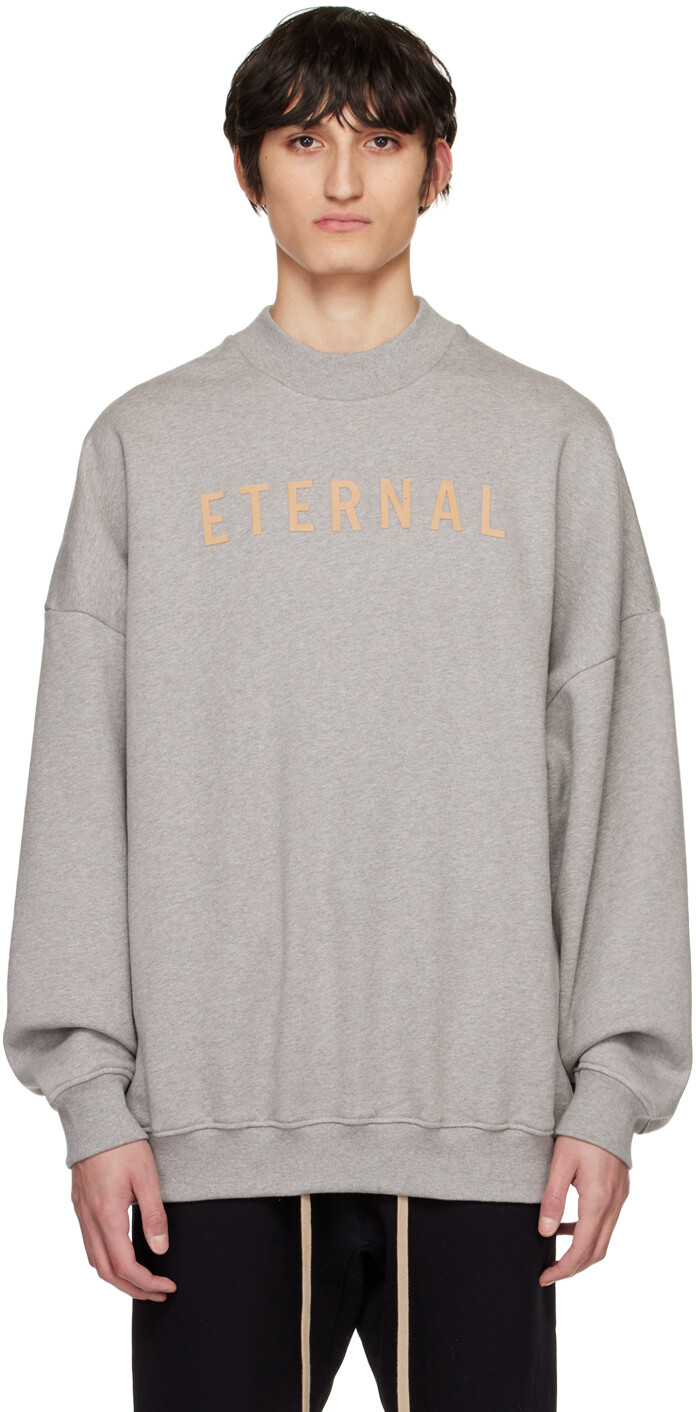 

Серая толстовка из флока Fear of God