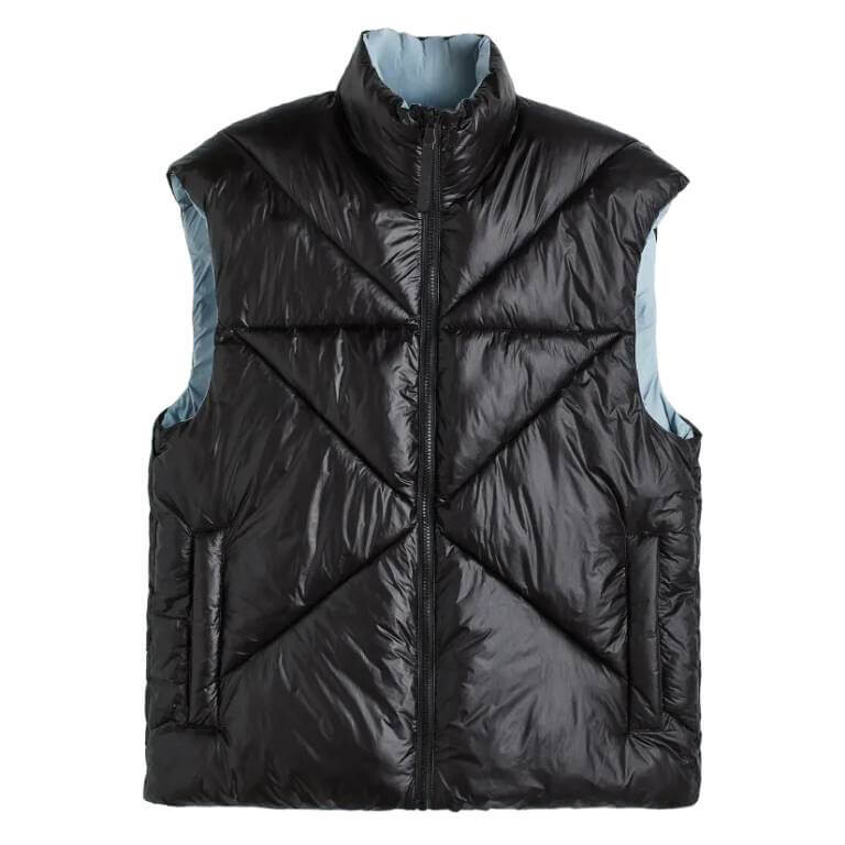 

Жилет H&M Reversible Insulated Puffer, черный/голубой