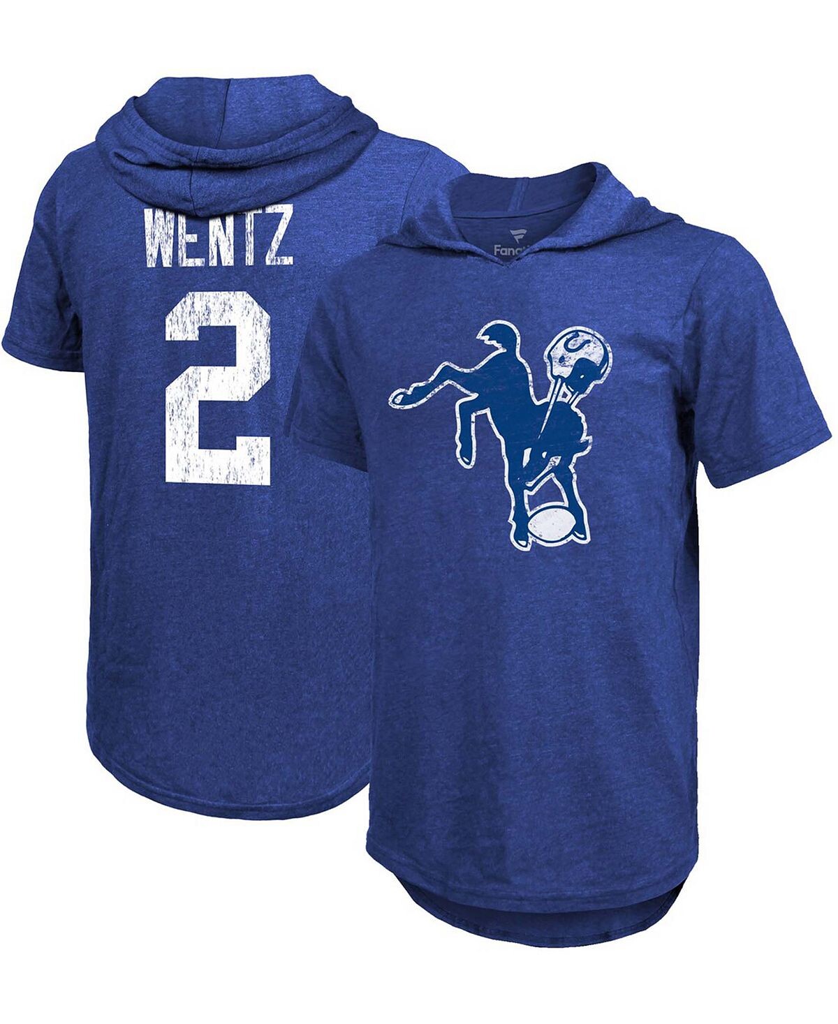 

Мужская футболка с капюшоном carson wentz royal indianapolis colts с именем и номером игрока Fanatics, мульти
