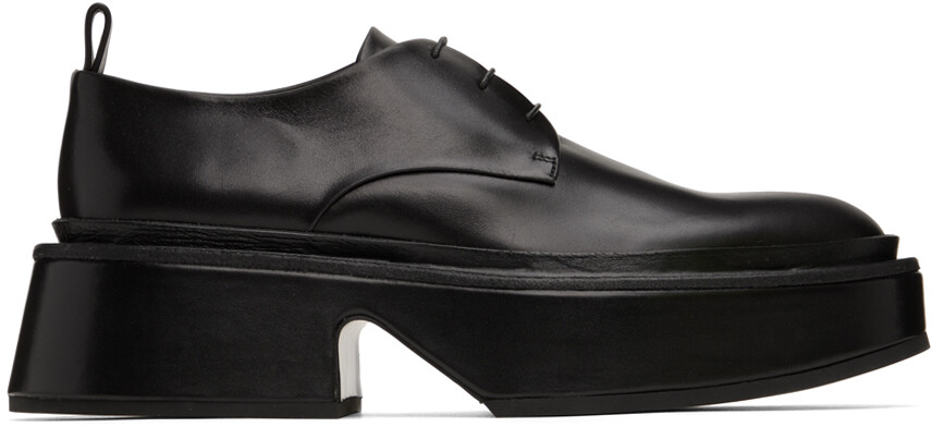 

Черные туфли на танкетке со шнуровкой Jil Sander, Черный