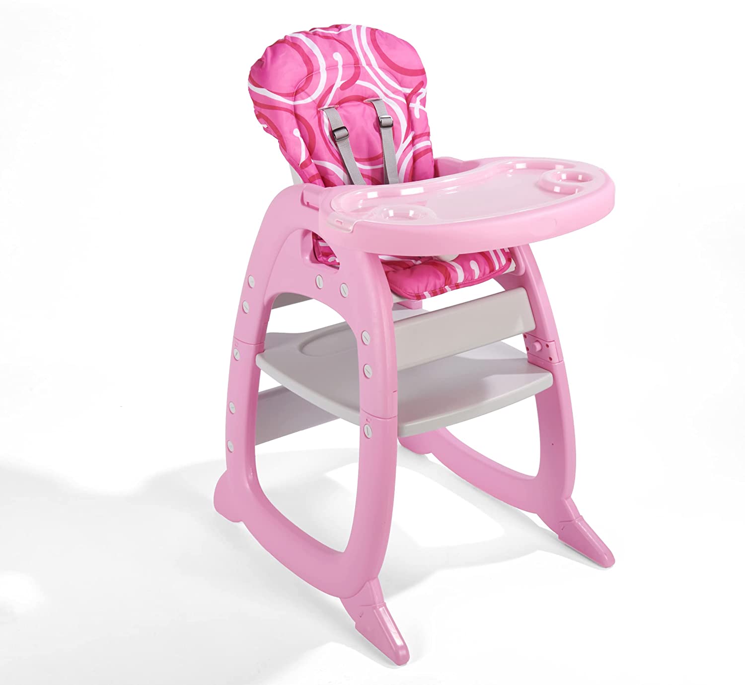 цена Детский стульчик-трансформер Badger Basket Envee II, розовый/белый