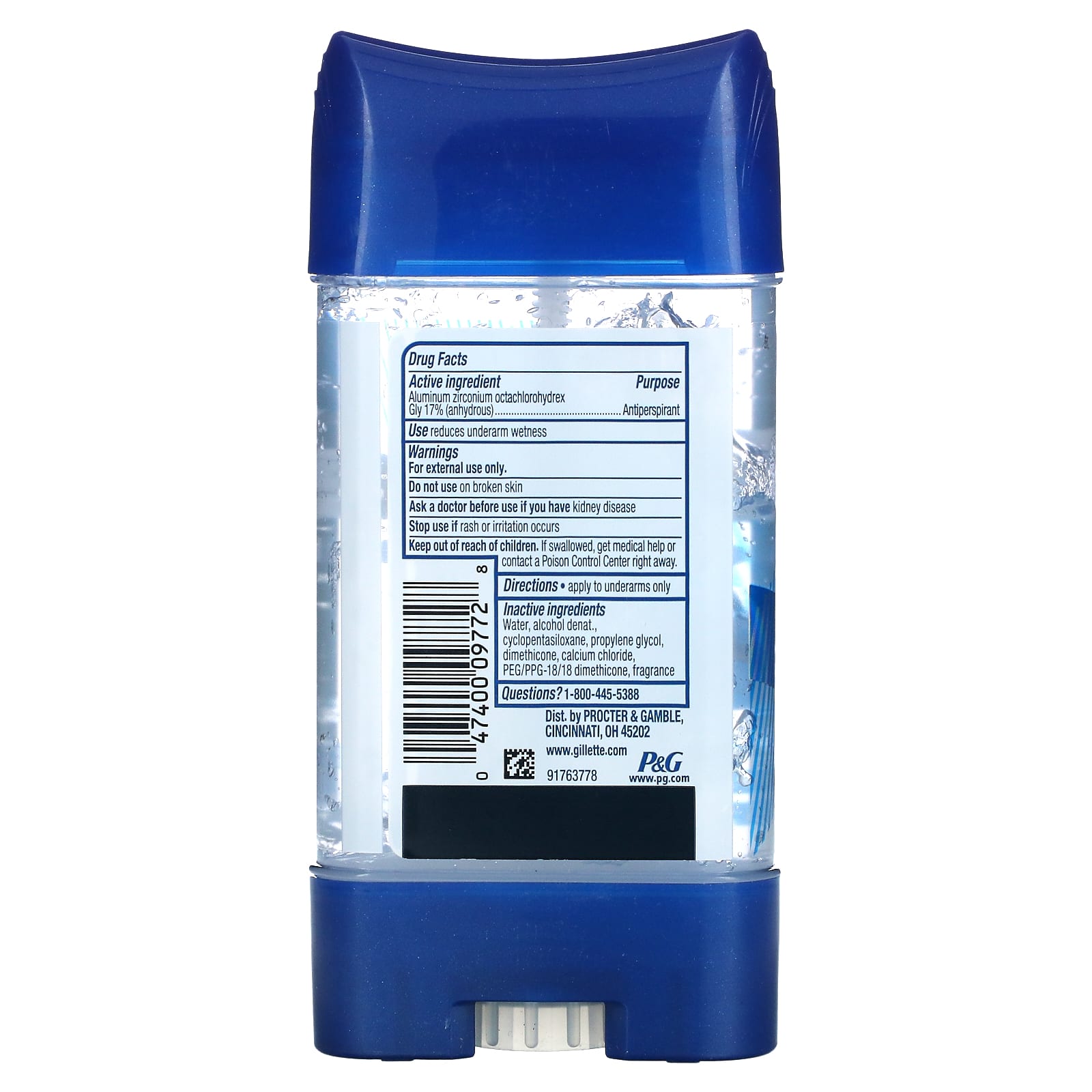 Clear + Dri-Tech, антиперспирант и дезодорант, Cool Wave, 107 г (3,8 унции) Gillette