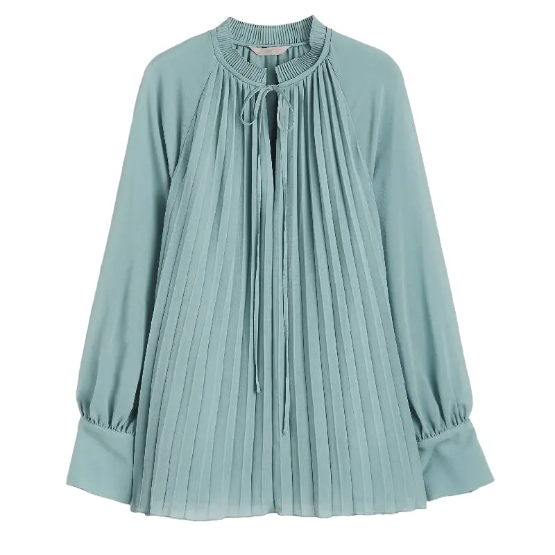 

Блузка H&M Pleated Chiffon, бирюзовый
