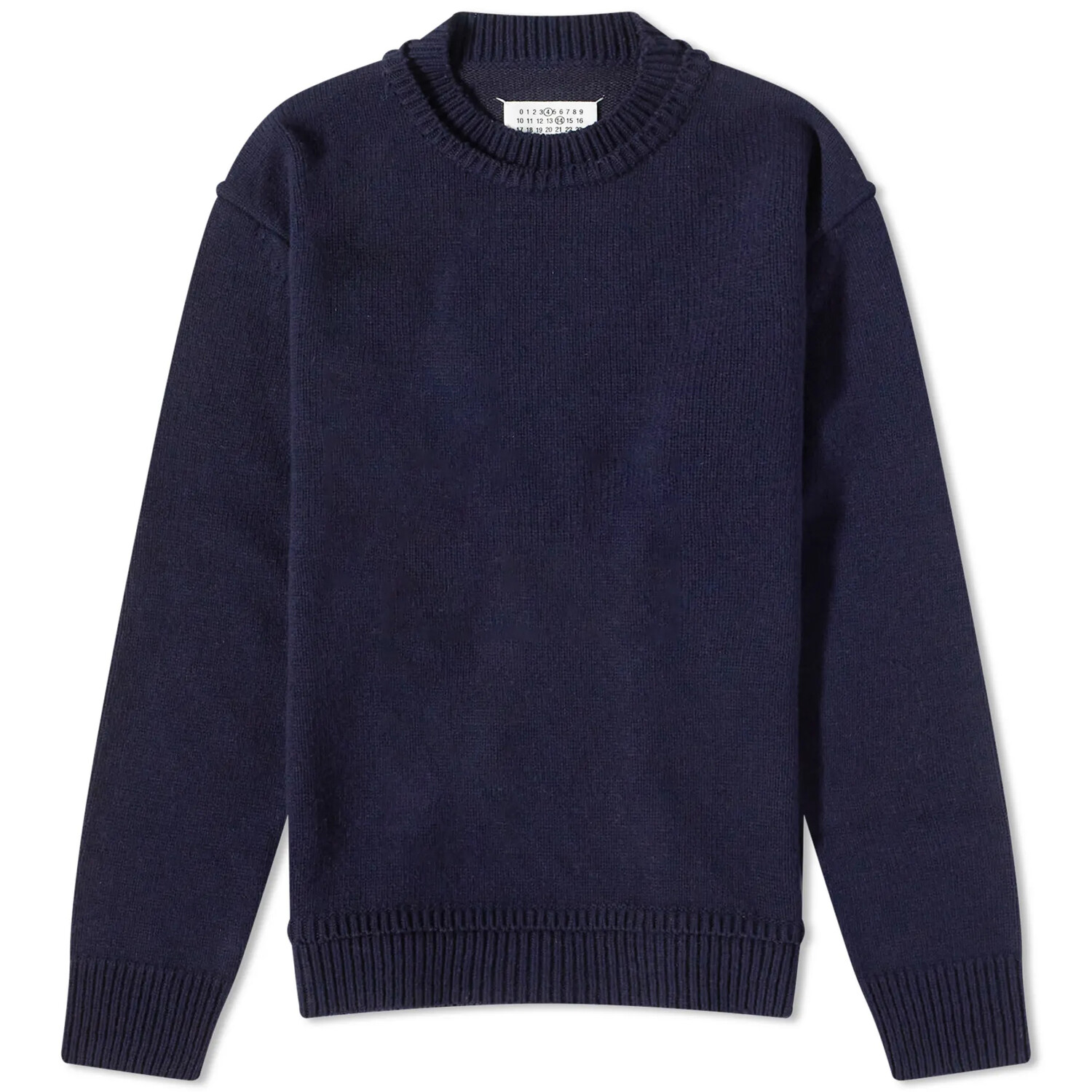 

Свитер Maison Margiela Elbow Patch Crew Knit, темно-синий