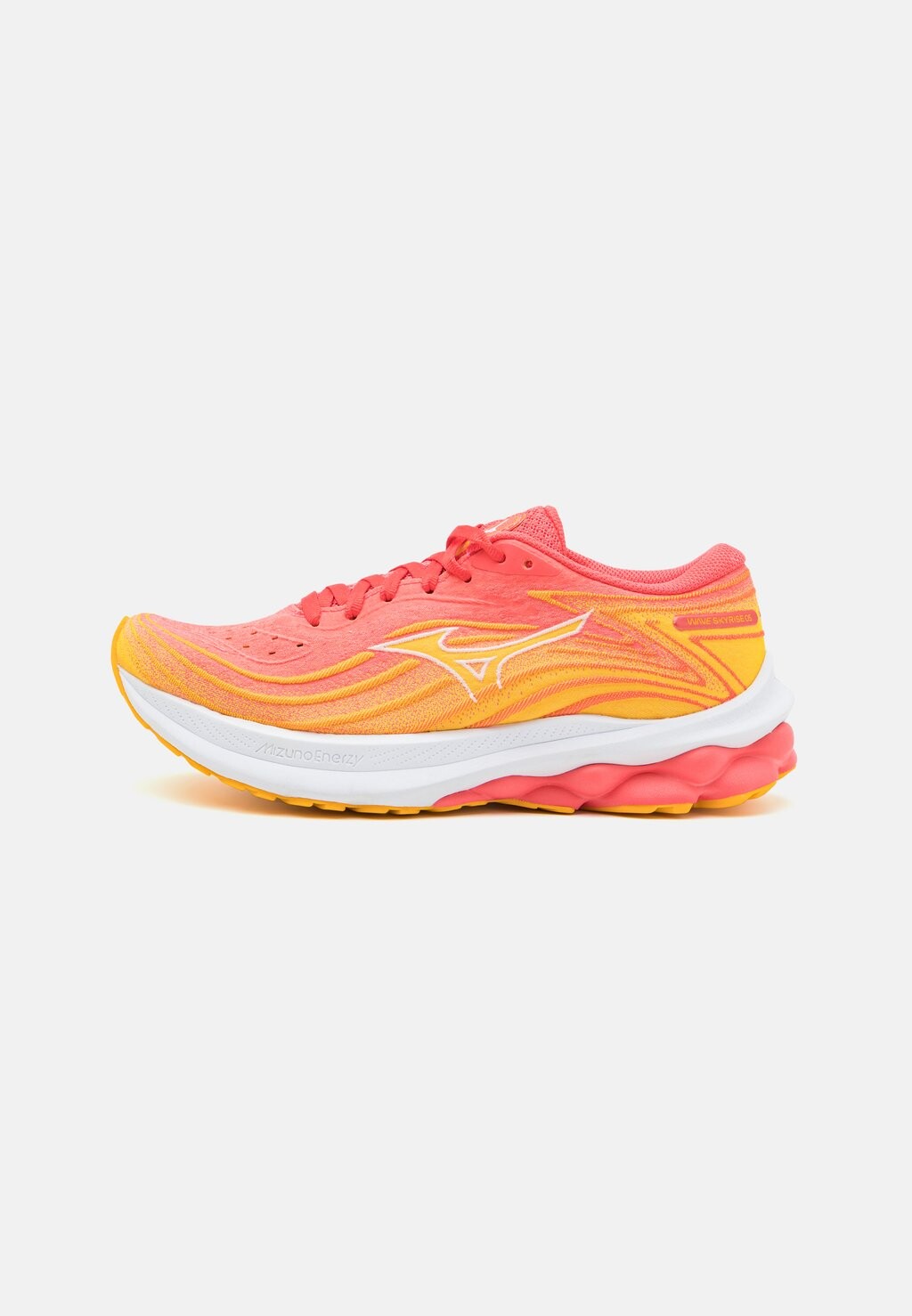 цена Кроссовки для стабилизации WAVE SKYRISE 5 Mizuno, цвет dubarry/white/citrus