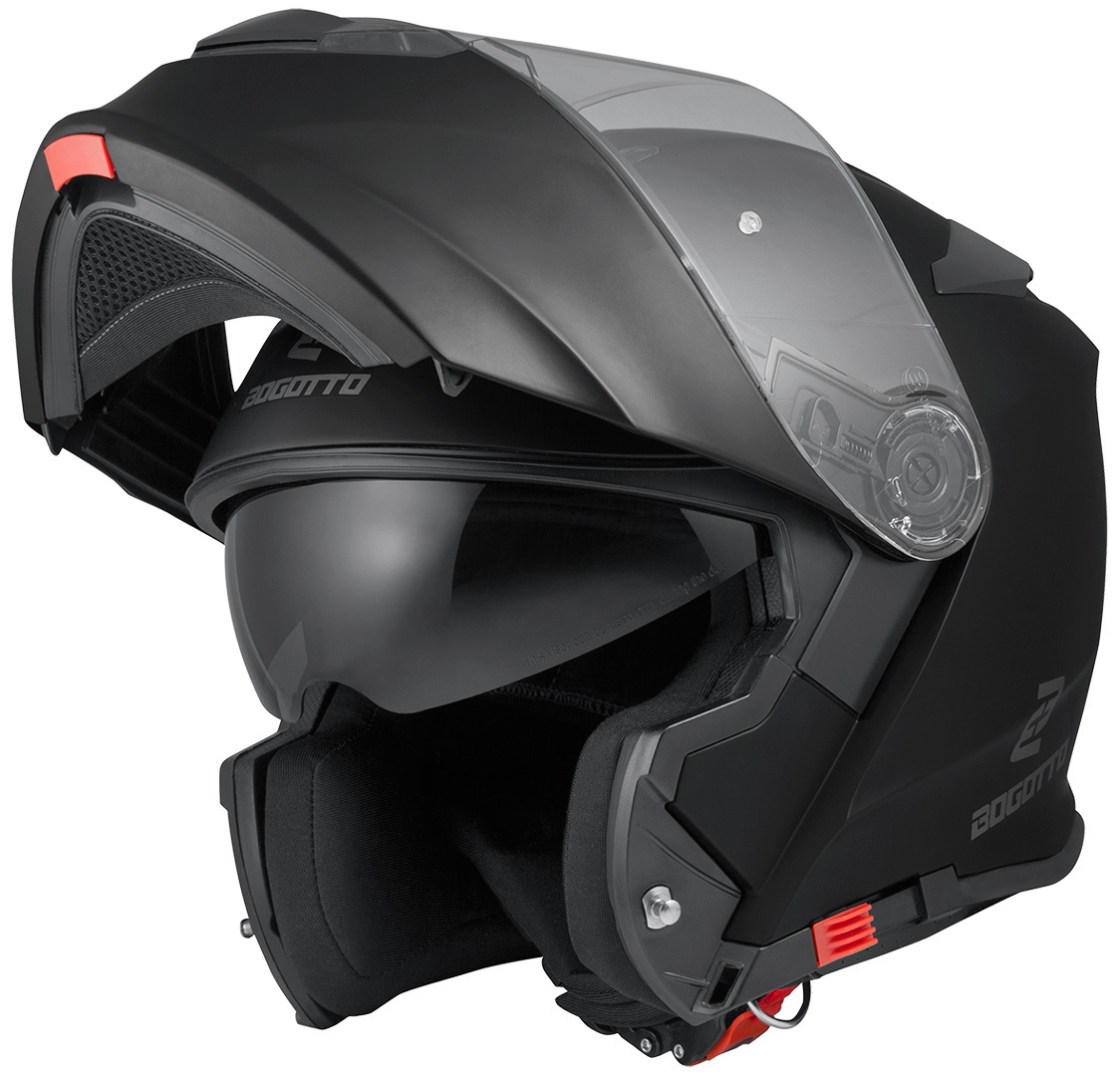 Мотоциклетный шлем Bogotto V271 с логотипом, черный мотоциклетный шлем со светодиодной подсветкой