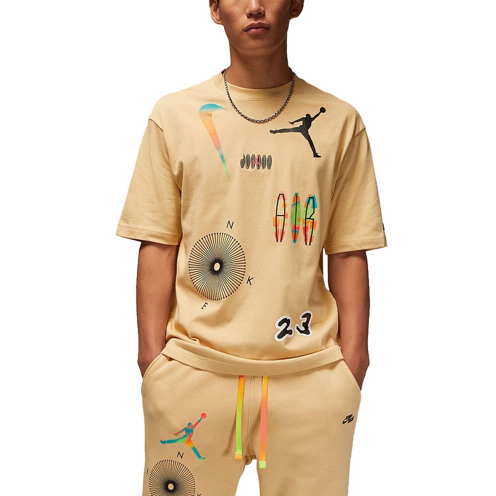 

Футболка Nike Jordan Flight MVP 85 Men's Statement, бежевый/мультиколор
