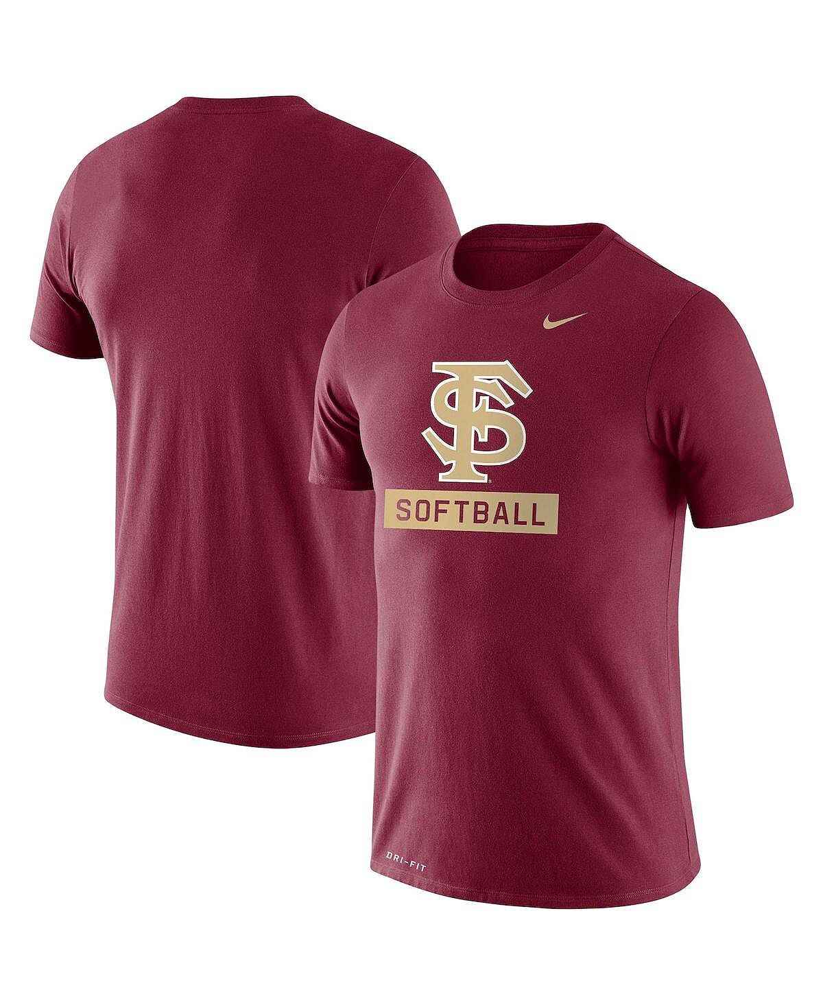 

Мужская футболка garnet florida state seminoles softball drop legend performance Nike