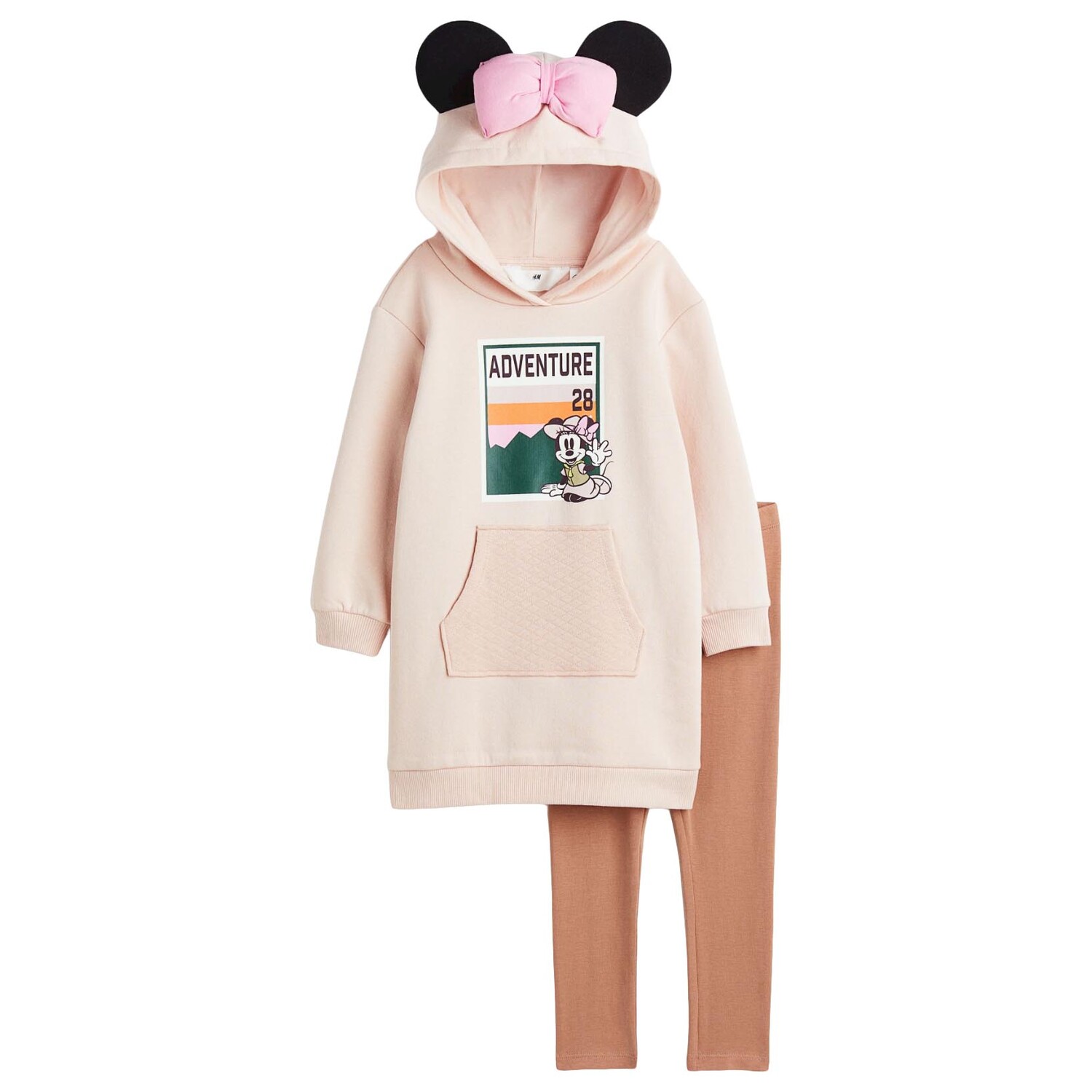 

Комплект одежды H&M Printed Sweatshirt Minnie Mouse, 2 предмета, бежевый/розовый