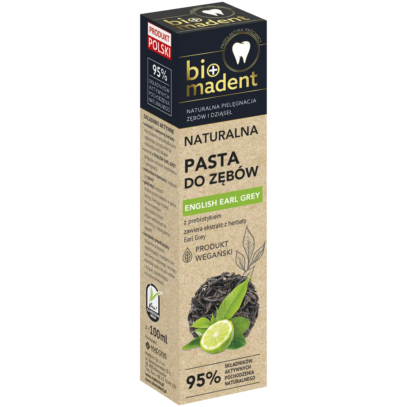 

Bio Madent Earl Grey зубная паста, 100 мл