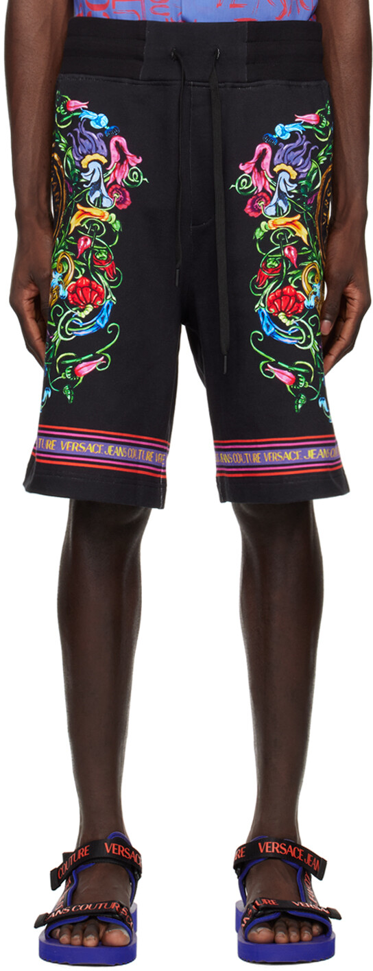 

Черные шорты с V-образным вырезом Versace Jeans Couture