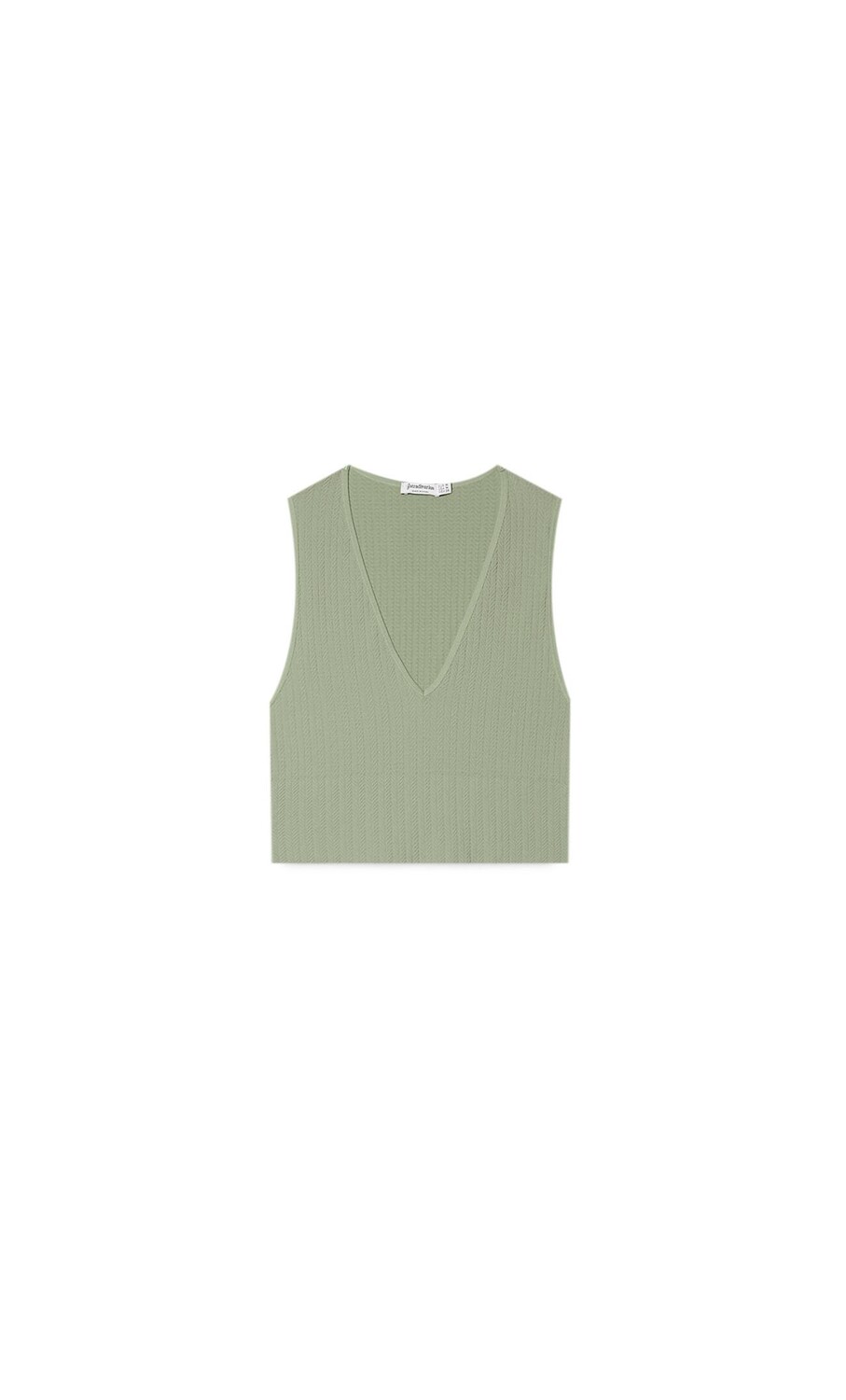 

Бесшовный топ вязки косами Stradivarius
