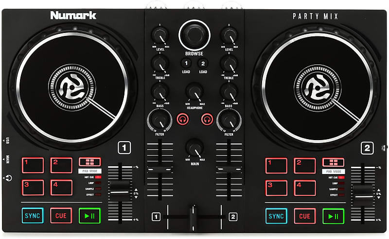 

DJ-контроллер Numark Party Mix II со встроенным световым шоу PARTYMIXII