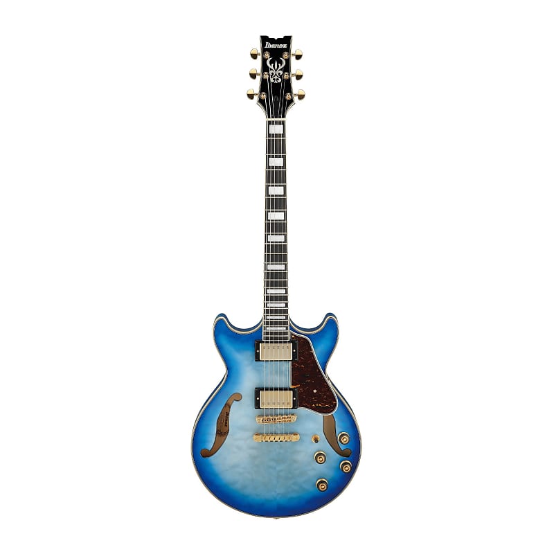 Ibanez AM Artcore Expressionist 6-String Electric Guitar (Jet Blue Burst) ibanez dcs50d lbl designer collection guitar strap dcs50d lbl light blue