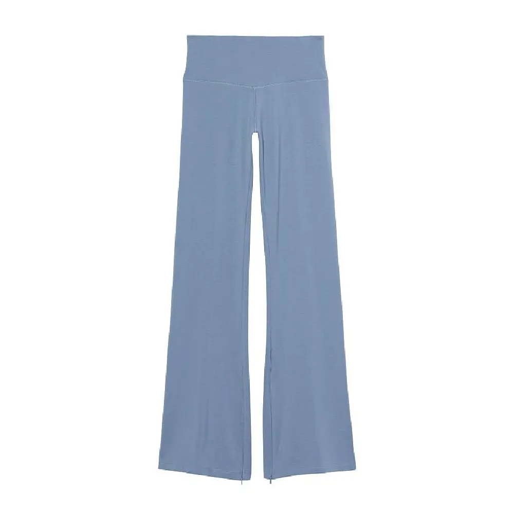 

Расклешенные леггинсы Victorias Secret Cotton High-Waist Flare, голубой