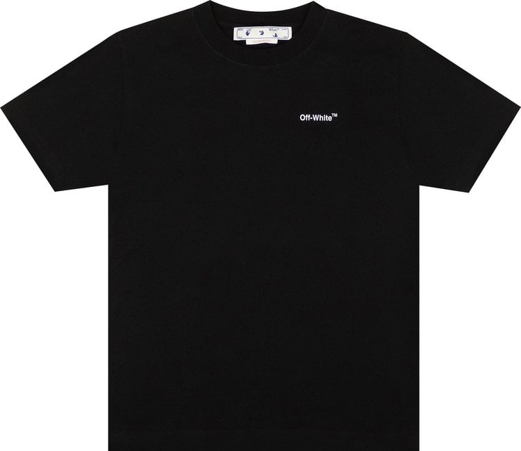 Футболка Off-White Caravag Arrow Slim Short-Sleeve Tee 'Black/White', черный - фото