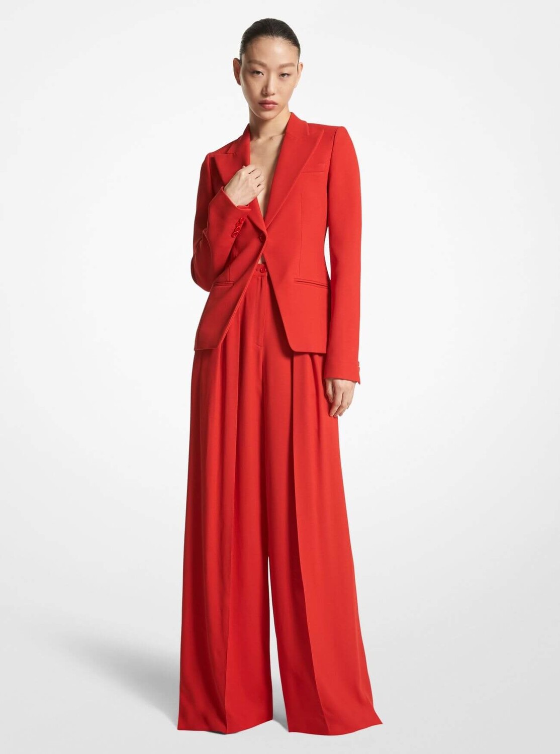 

Брюки Michael Kors Double Crepe Sable Wide-Leg, красный