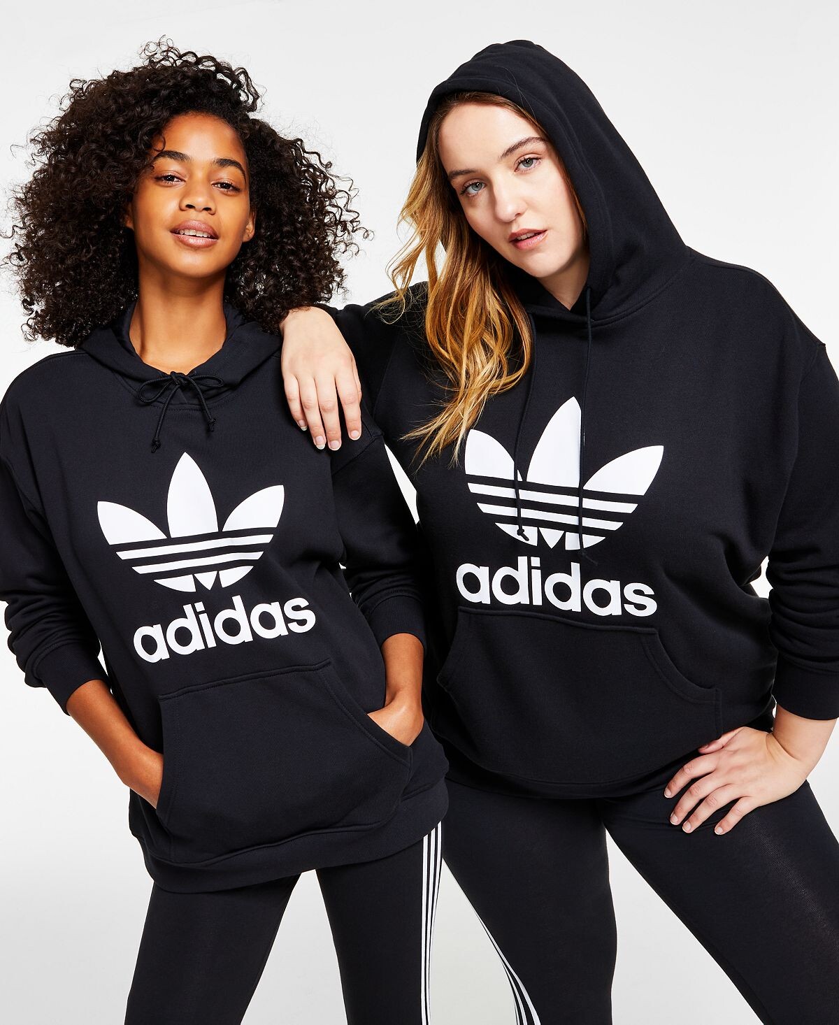 

Женская толстовка с капюшоном adicolor trefoil, xs-4x adidas, черный