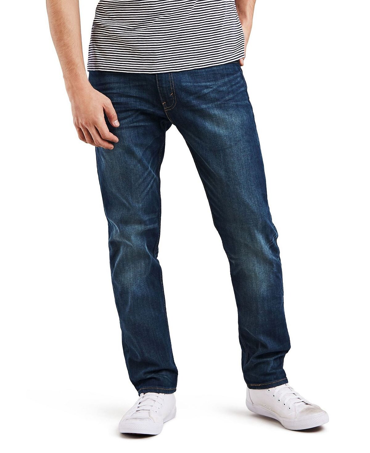 

Мужские зауженные джинсы Levi's 502, темно-синий