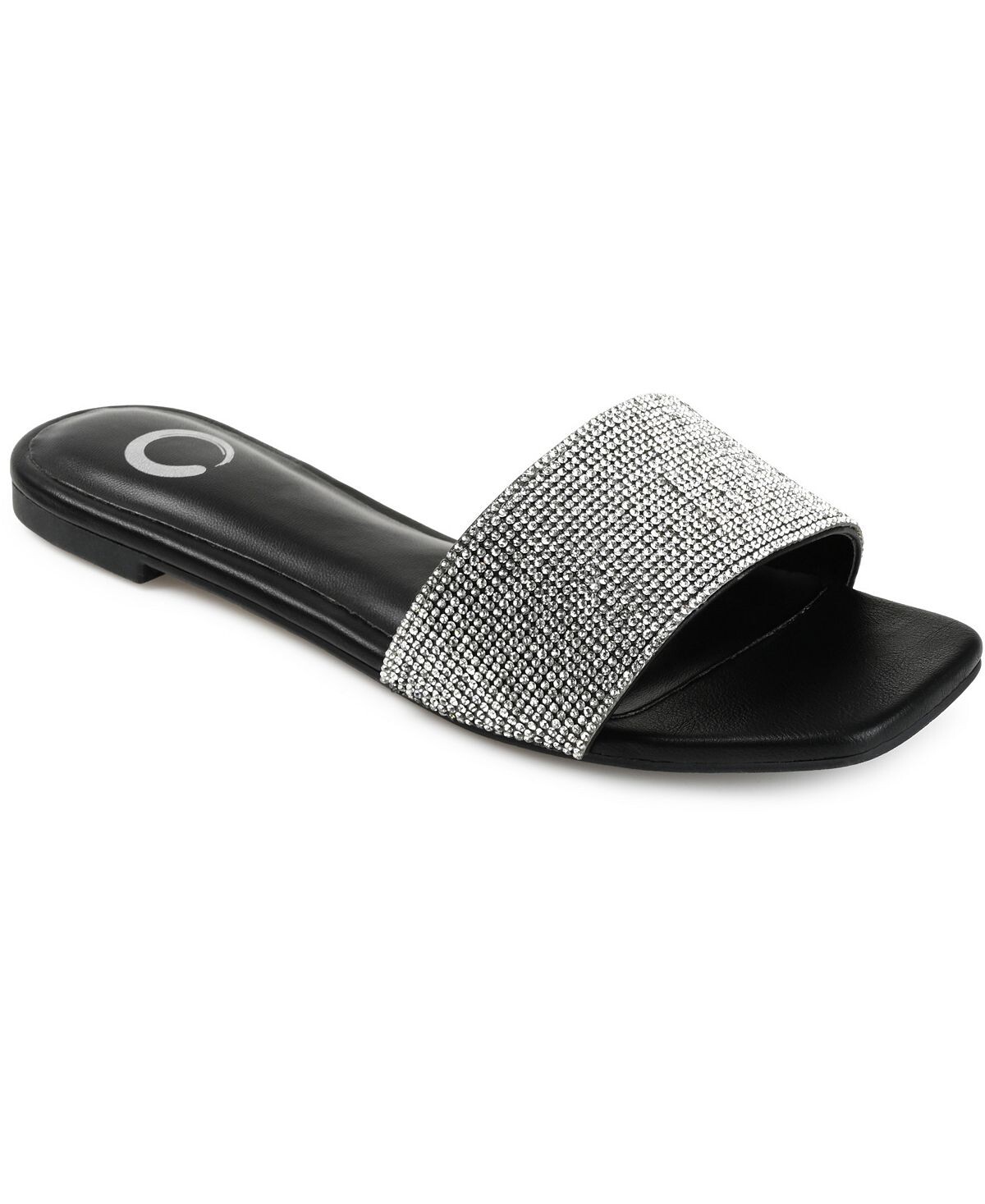 

Женские серые сандалии со стразами Journee Collection, черный