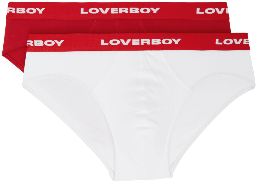

Набор из двух белых и красных трусов Charles Jeffrey Loverboy