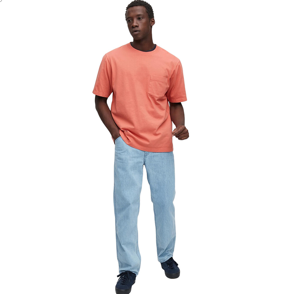 

Футболка Uniqlo Oversized Crew Neck Half-Sleeve, бледно-красный