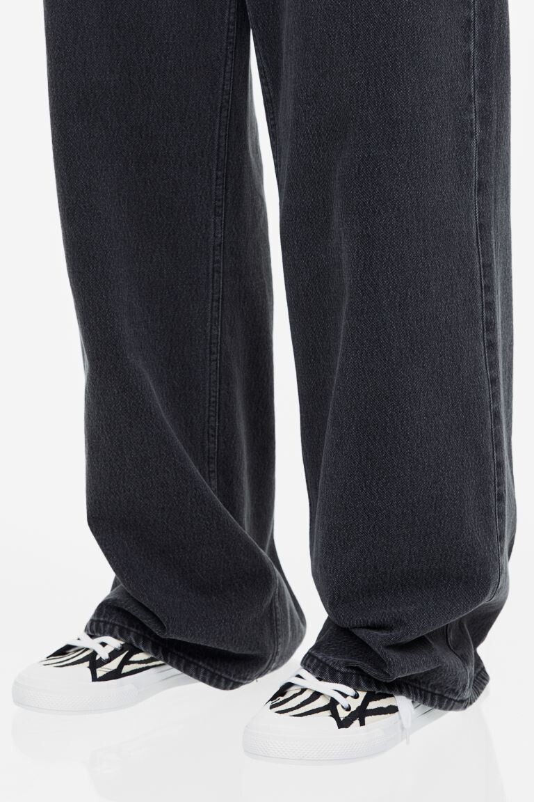 

Холщовые кроссовки H&M, черный/зебра