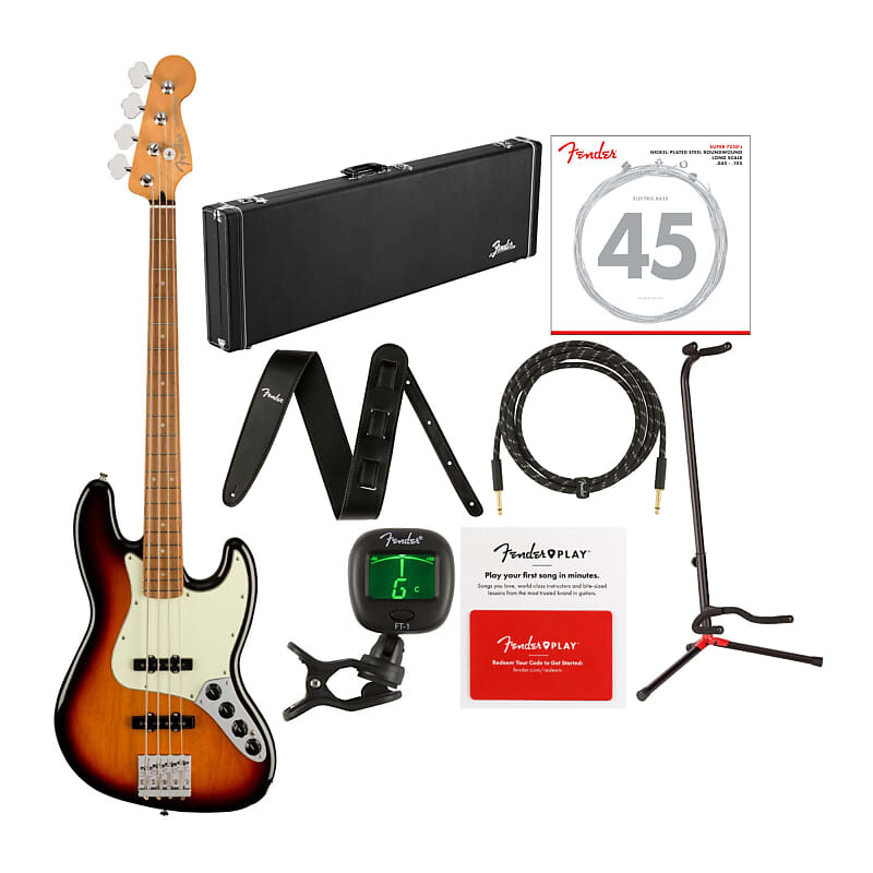 

Fender Player Plus Jazz 4-String Bass Guitar Premium Bundle (3 Tone Sunburst, Right-Hand) Fender Player Plus Jazz 4-String Bass Guitar Bundle (3 Tone Sunburst, RH)