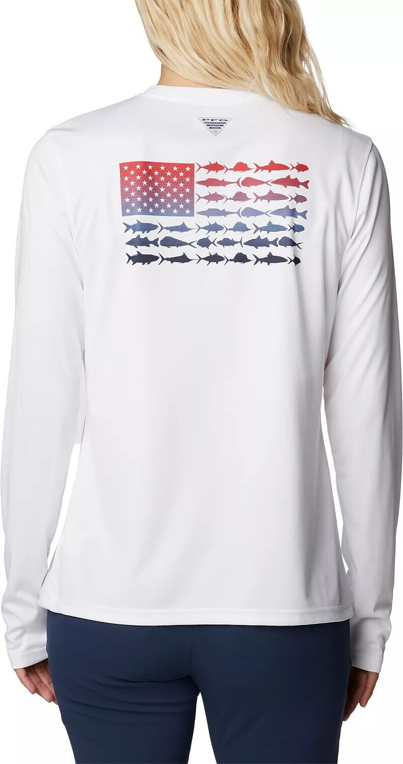 

Женская рубашка с длинным рукавом Columbia Tidal PFG Fish Flag