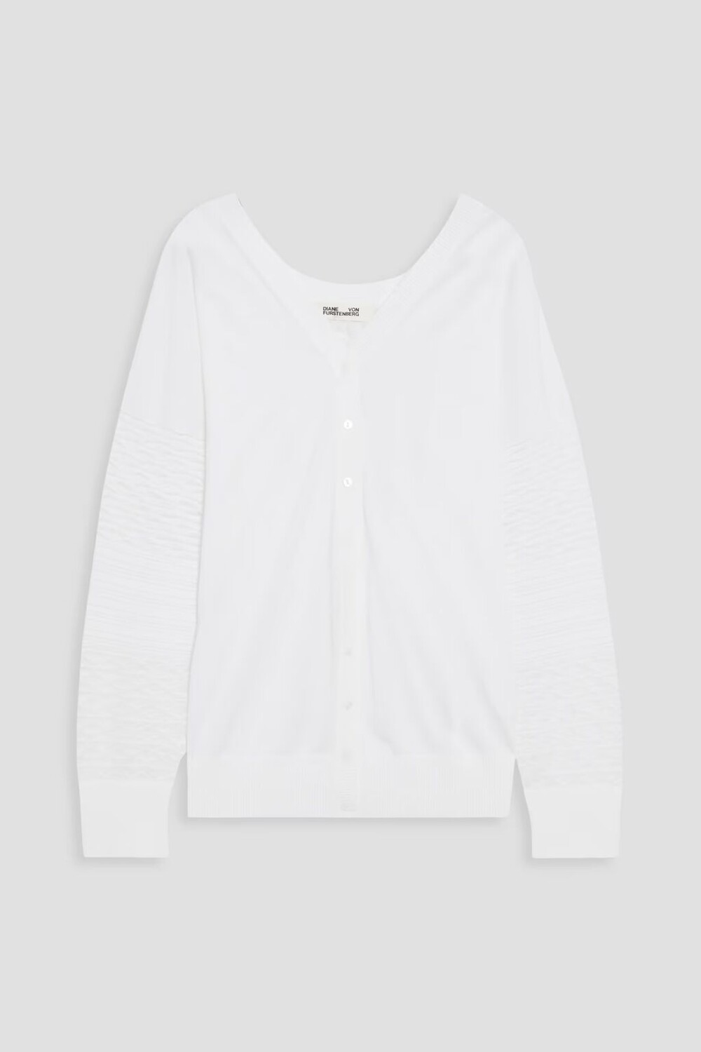 

Вязаный кардиган Grace с эффектом выгорания Diane Von Furstenberg, белый