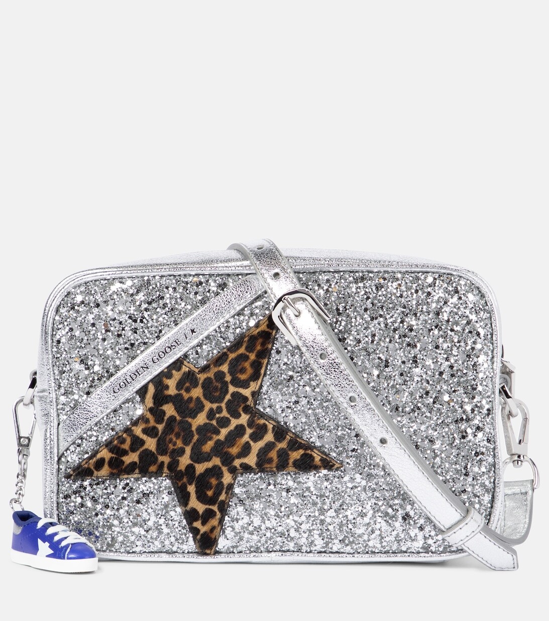 

Сумка через плечо Star с блестками Golden Goose, серебряный, Серый