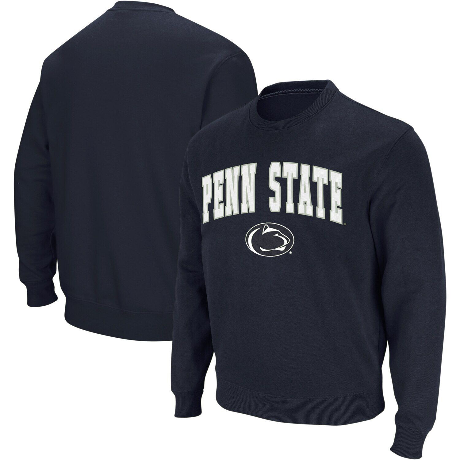 

Мужской темно-синий свитшот с круглым вырезом Penn State Nittany Lions Arch & Logo Colosseum
