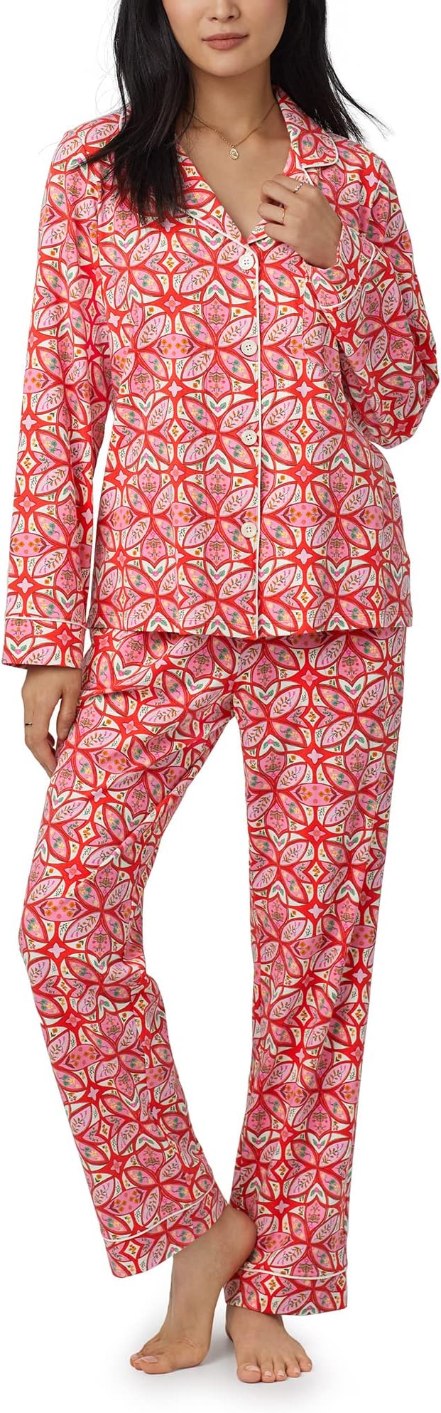 Классический пижамный комплект с длинными рукавами Bedhead PJs, цвет Prairie Dawn