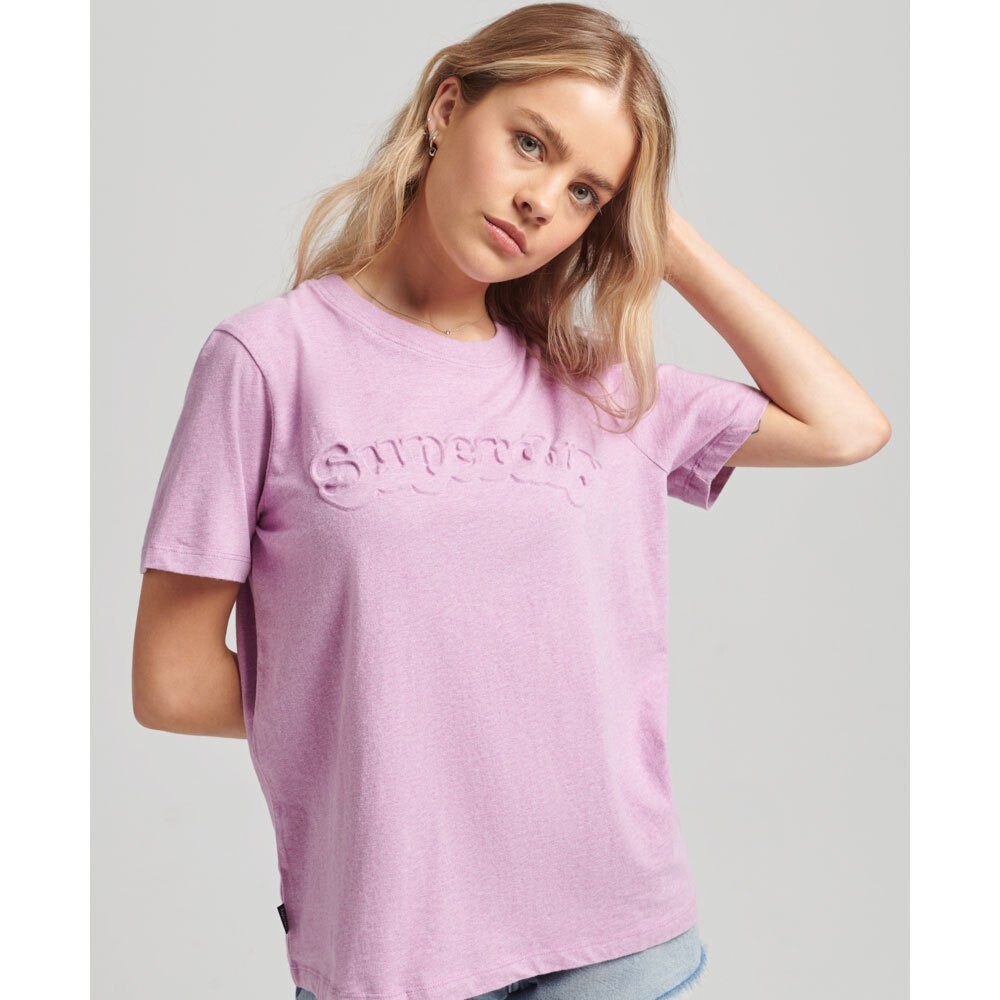 

Футболка Superdry Vintage Cooper Emboss, фиолетовый