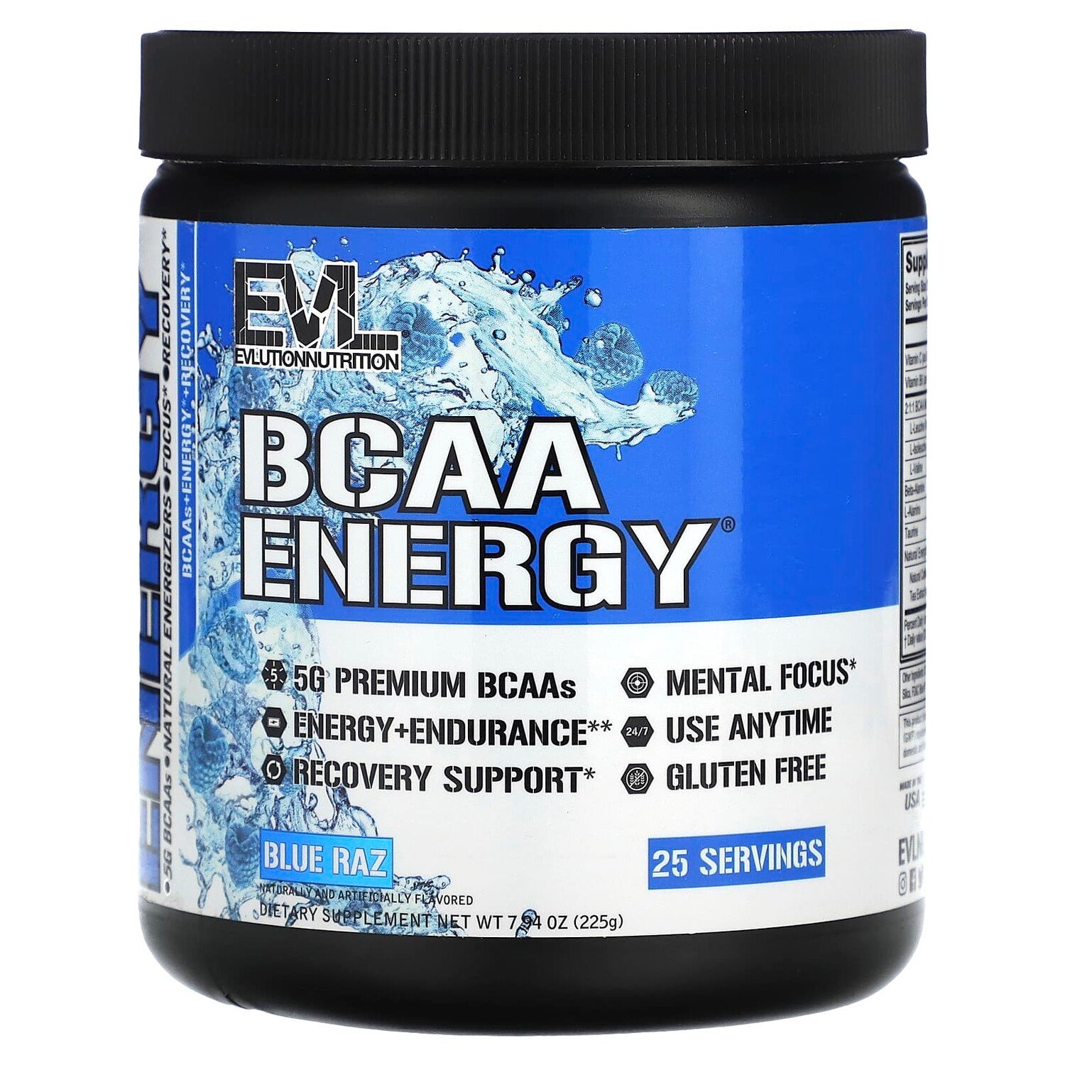 

BCAA Energy, Blue Raz, 225 г (7,94 унции), EVLution Nutrition