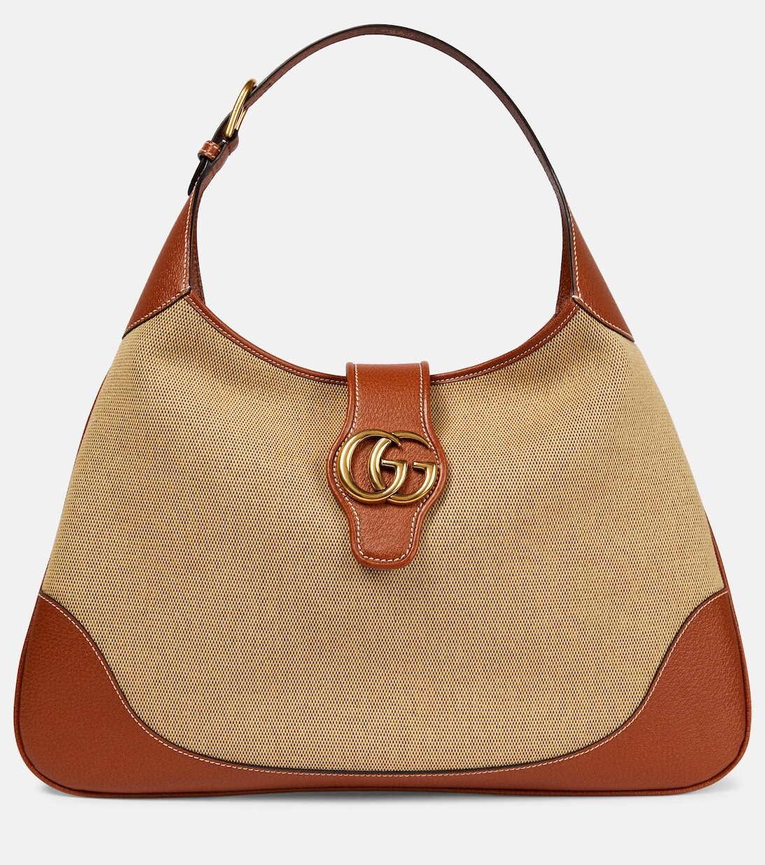 

Aphrodite Большая сумка через плечо из парусины Gucci, бежевый