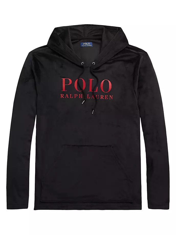

Велюровая толстовка с логотипом Polo Ralph Lauren, черный
