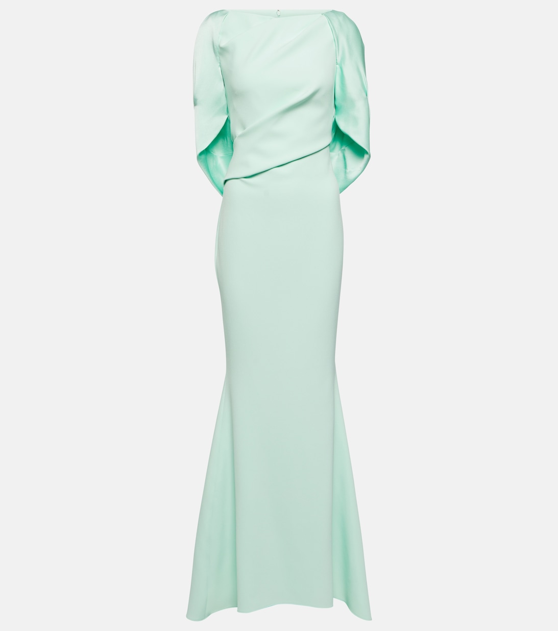 Креповое платье с накидкой SAFIYAA, зеленый