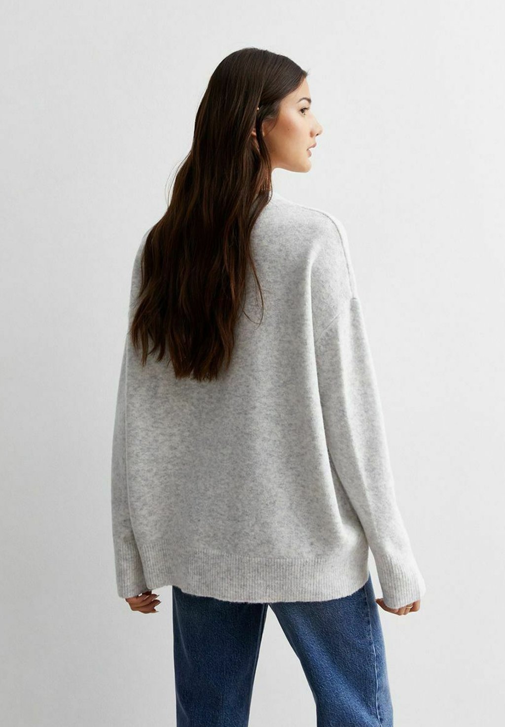 Вязаный свитер CREW NECK New Look, цвет pale grey
