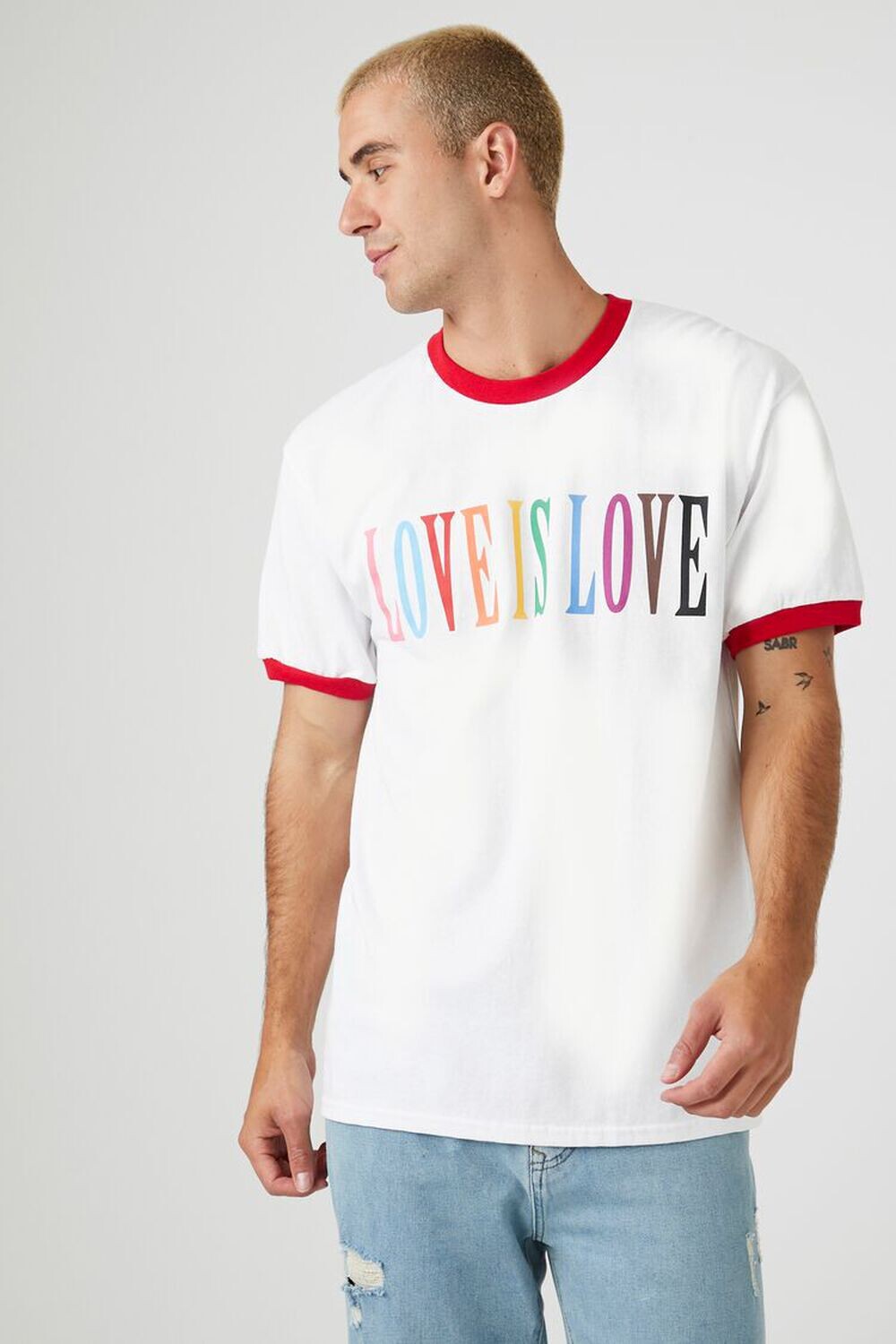 

Футболка с рисунком Love Is Love Forever 21, белый