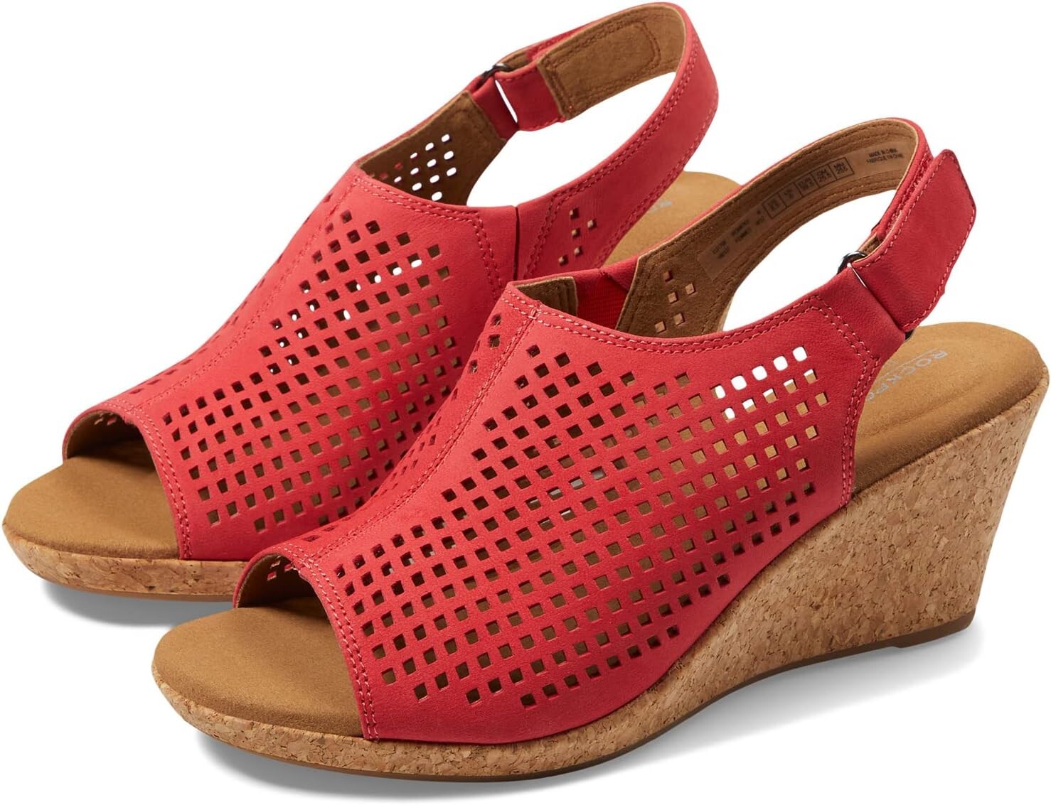 

Босоножки Briah Perf Sling Rockport, цвет Cayenne Red Nubuck