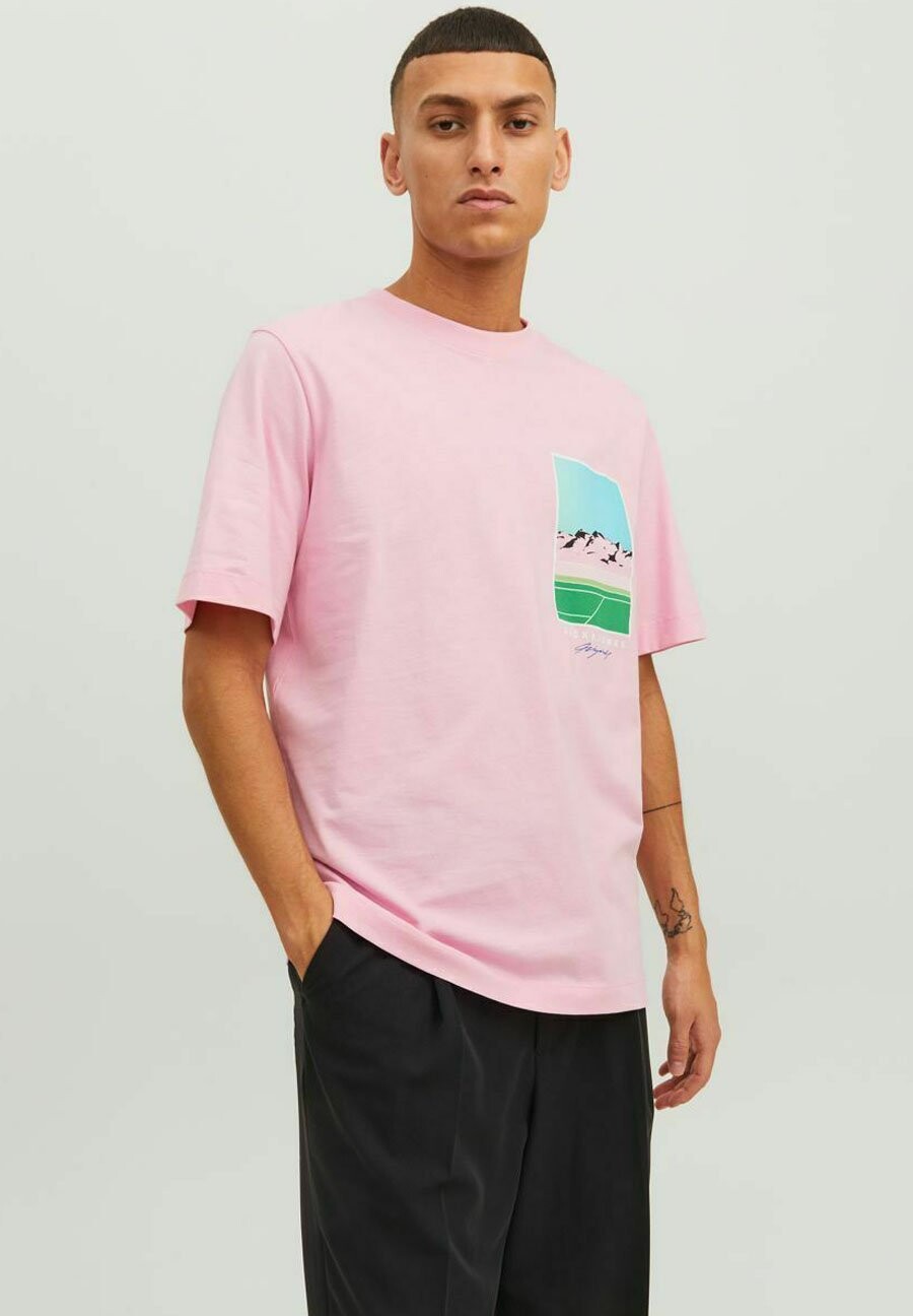 

Футболка с принтом Jack & Jones, светло-розовый