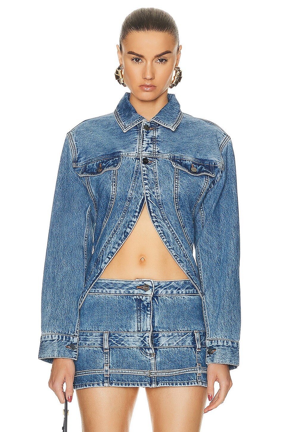 

Куртка Jacquemus La Veste De Nimes Caraco, цвет Light Blue & Tabac